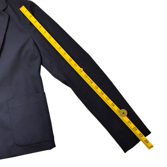 GAP Women's Icon Blazer PQ Navy Uniform Size 0 One Button Textured Classic - Picture 8 of 11